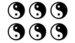 small Yin Yang Symbol Vinyl Die Cut Vinyl Decal/ Bumper For Windows, Cars, Trucks, Laptops, Etc.