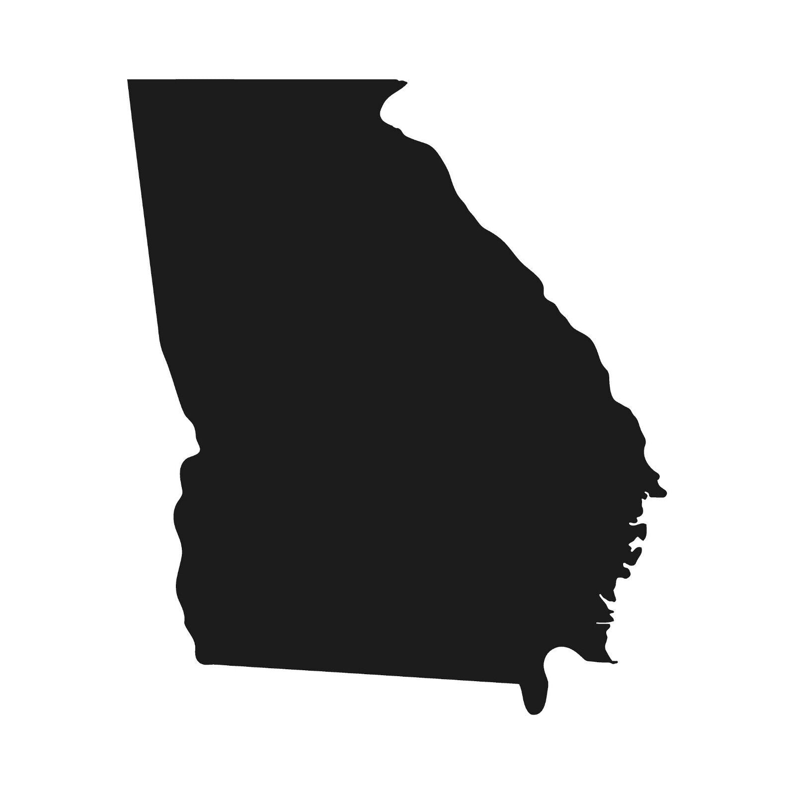 Georgia State Outline Vinyl Die Cut Vinyl Decal/ Bumper For Windows, Cars, Trucks, Laptops, Etc.