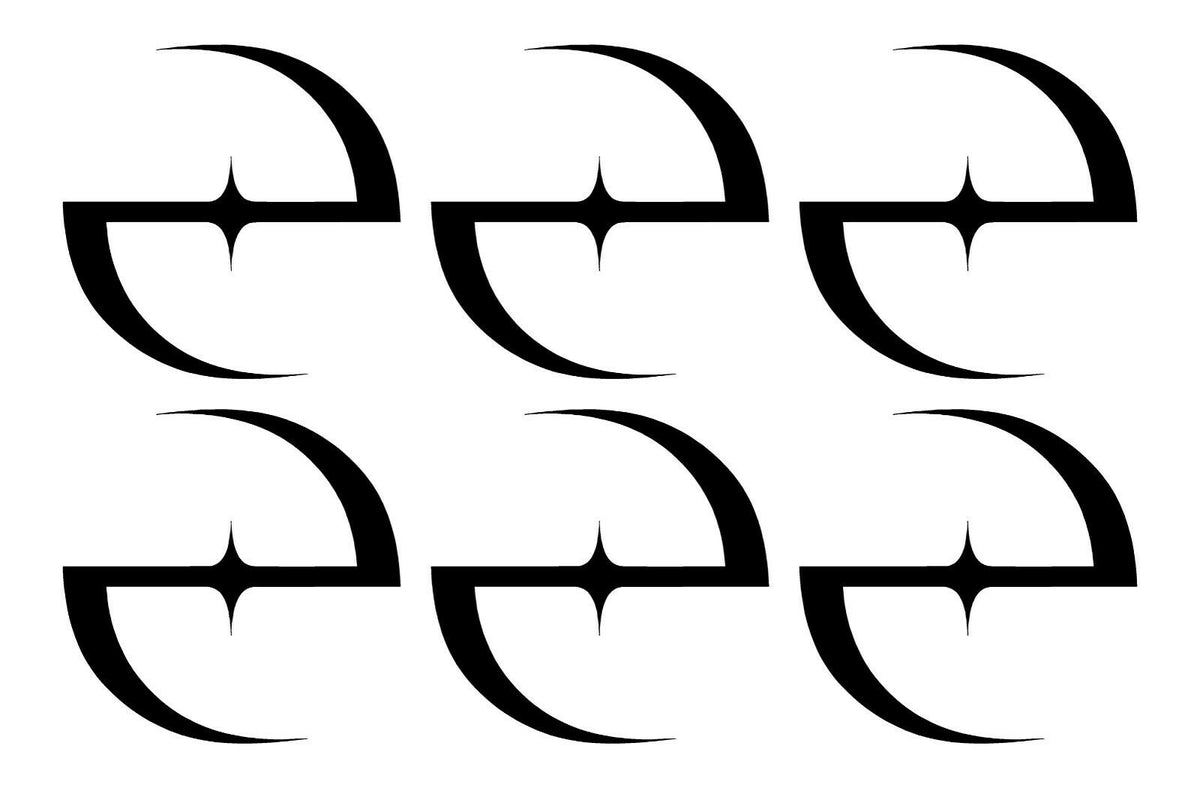 Set of 6 Evanescence Logo Vinyl Die Cut Vinyl Decal/ Bumper For Windows, Cars, Trucks, Laptops, Etc.