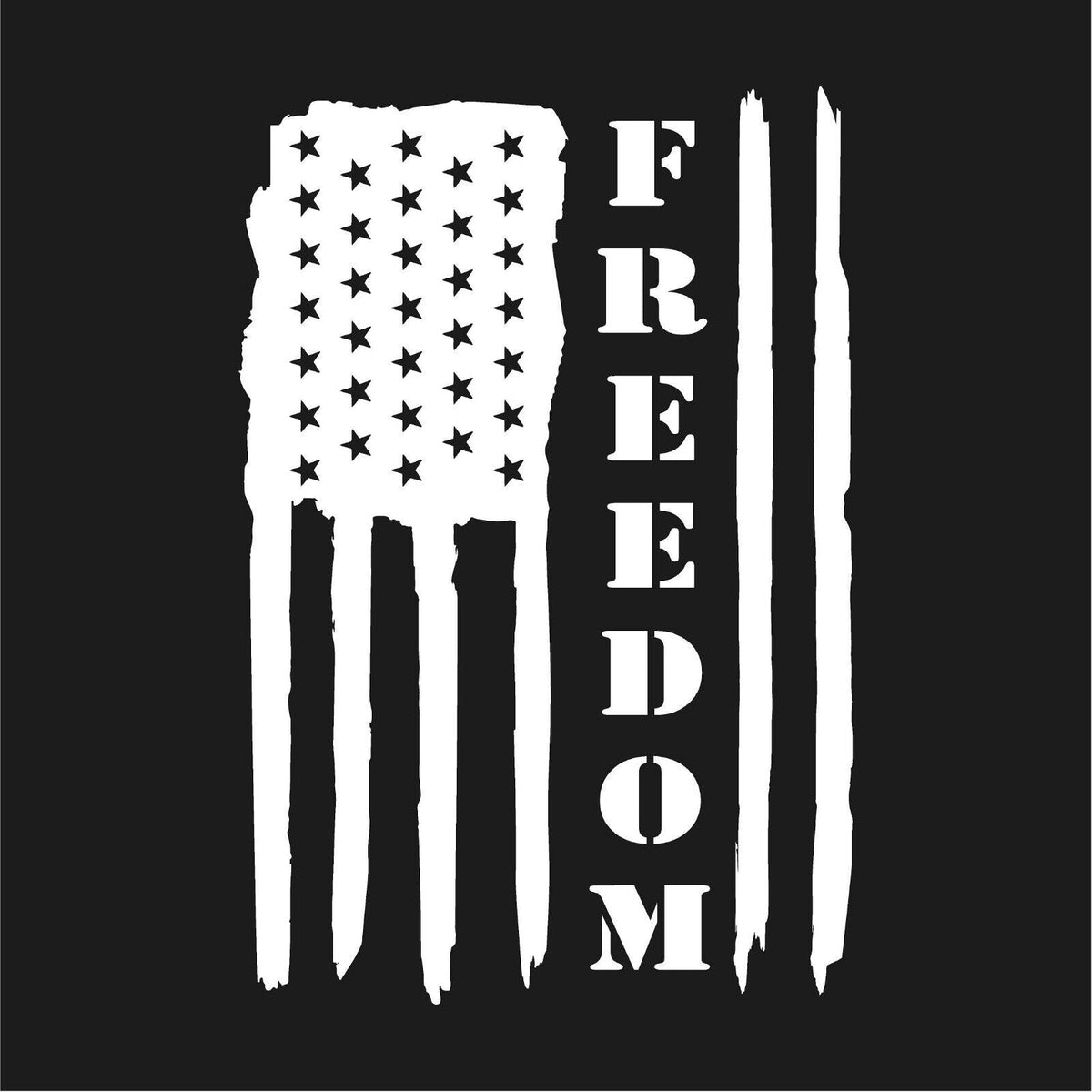 Distressed  American Freedom Flag Vinyl Die Cut Vinyl Decal/ Bumper For Windows, Cars, Trucks, Laptops, Etc.