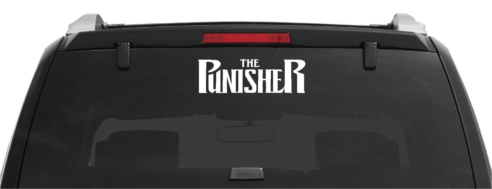 The Punisher Comic Book Letters Car Truck Window Laptop Vinyl Die Cut Vinyl Decal/ Bumper For Windows, Cars, Trucks, Laptops, Etc.