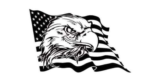 American Flag Decal WSQ American Bald Eagle Flag Vinyl Die Cut Vinyl Decal