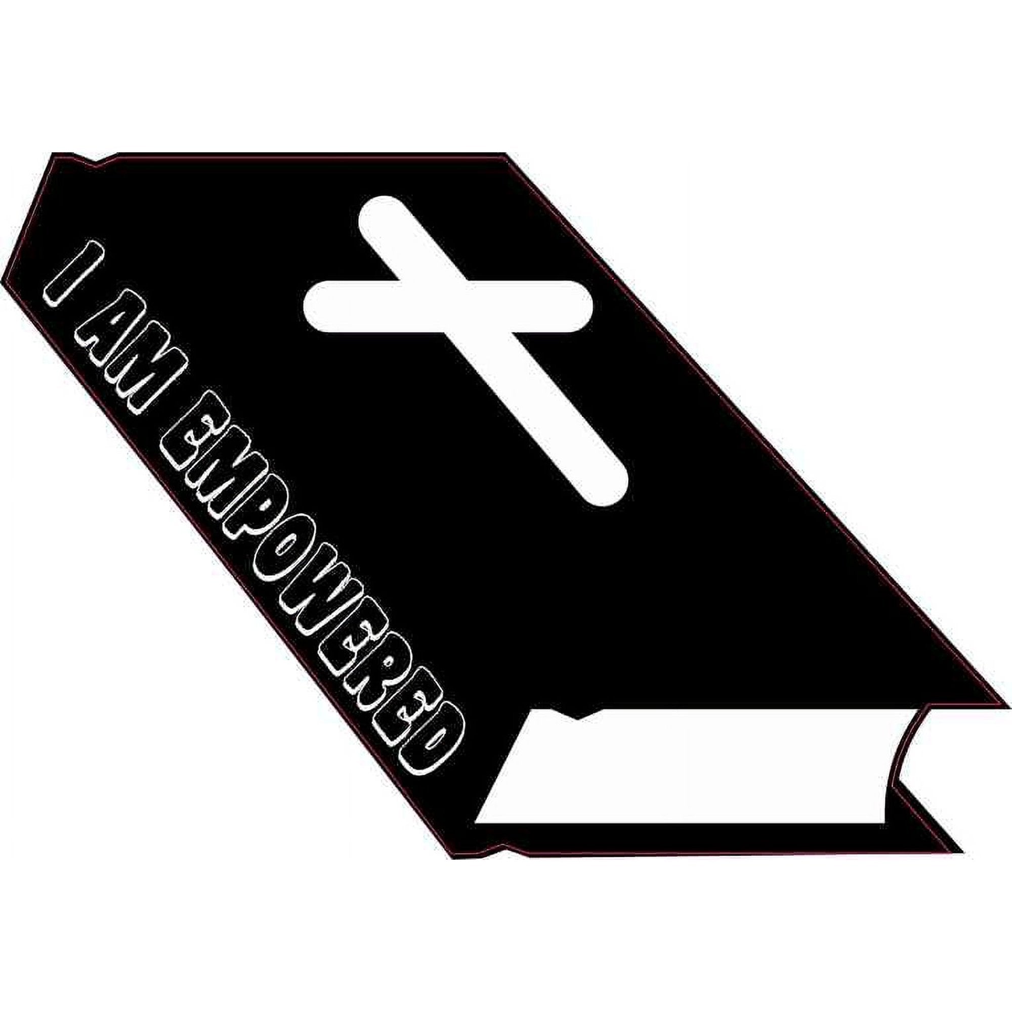 I Am Empowered Bible Sticker Vinyl Christian Vehicle Decal | Die Cut Vinyl Decal/ Bumper For Windows, Cars, Trucks, Laptops, Etc.