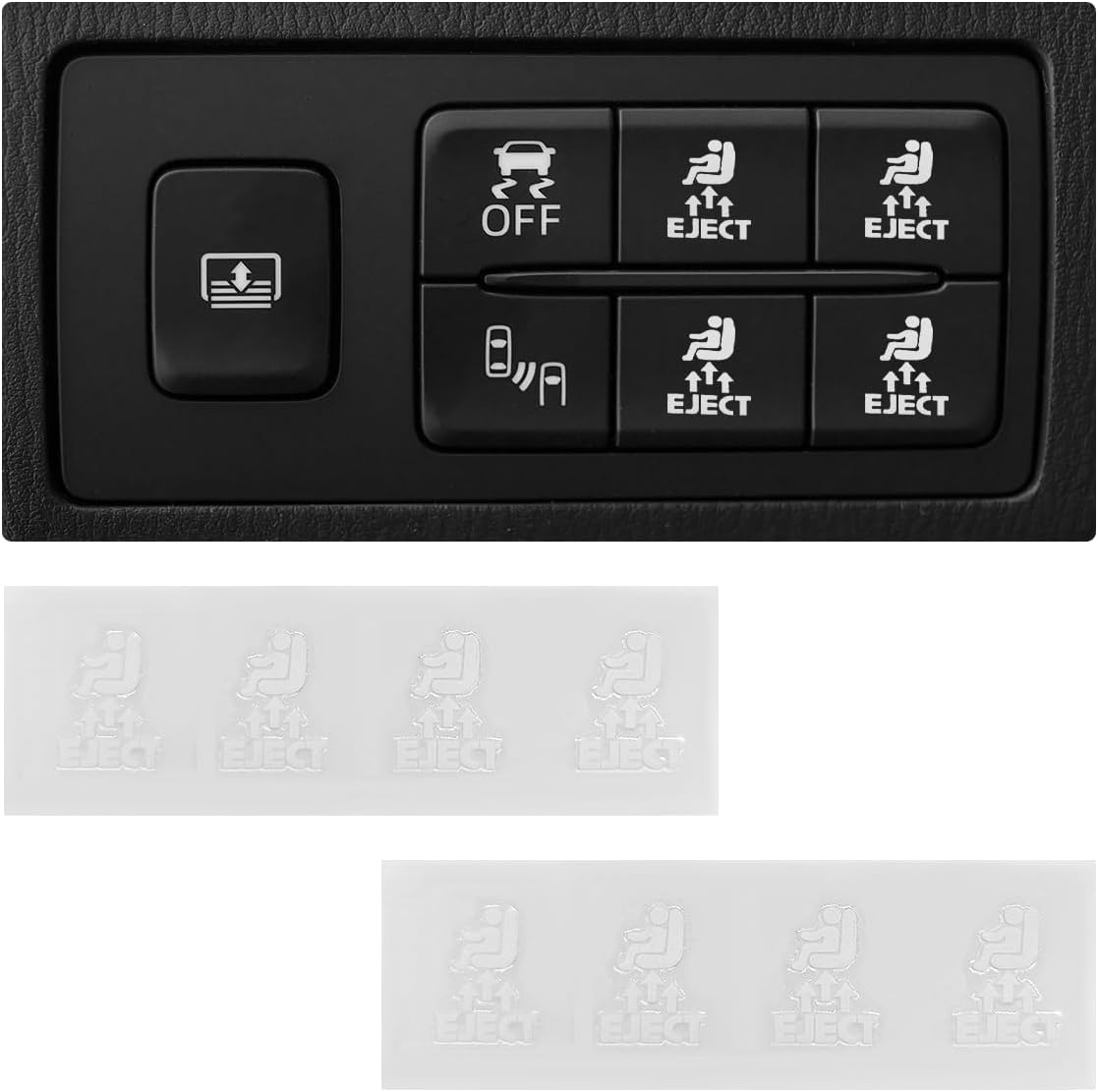 KVAEY 2PCS Eject Blank Car Button Die Cut Vinyl Decal