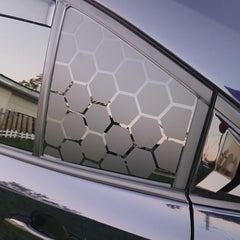 2PCS 40x95cm Universal Rear Side Window Honeycomb Decal, Die Cut Vinyl Decal