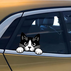 Peeking Cat Car Stickers, Die Cut Vinyl Decal