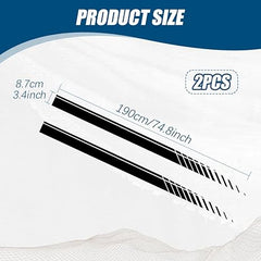 2Pcs Sports Racing Stripe Graphic Stickers, Die Cut Vinyl Decal