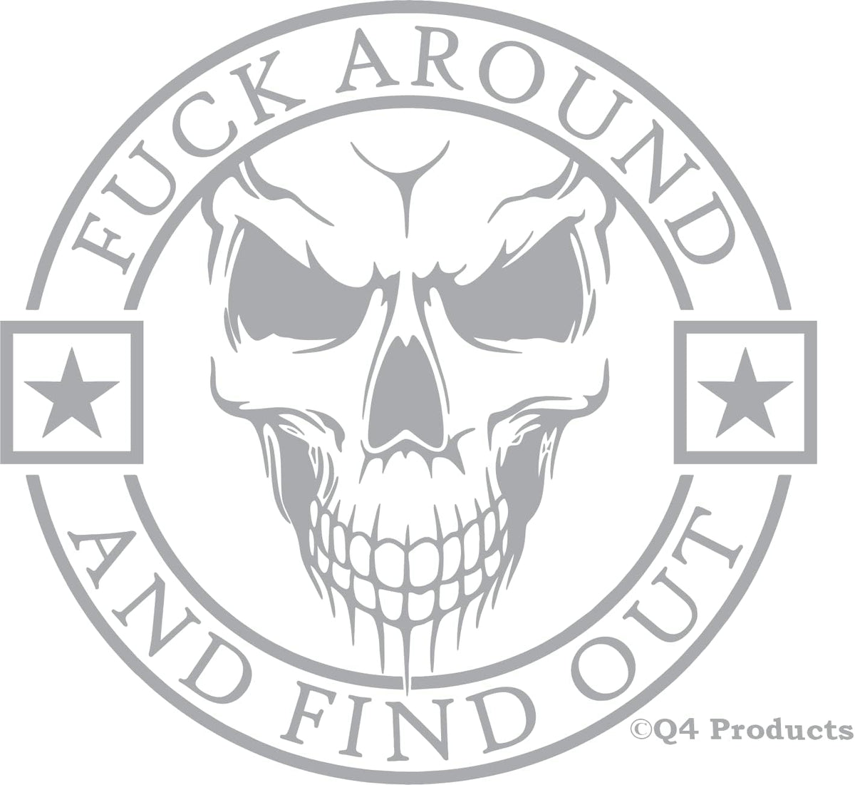 FAFO Skull Decal - Fuck Around and Find Out Color Decal  Die Cut Vinyl Decal