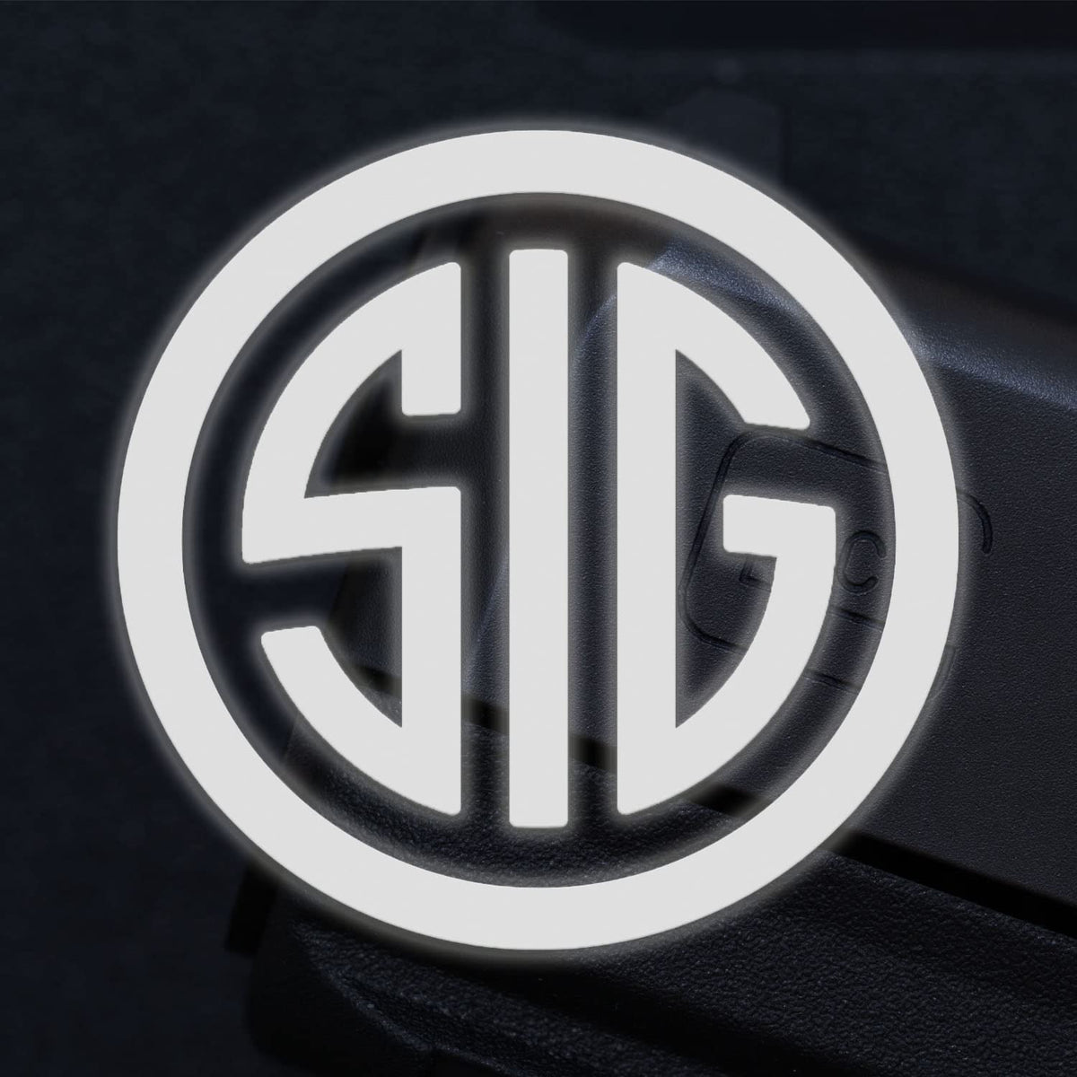 Black and White Crossed Pistols  Die Cut Vinyl Decal