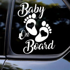 Baby On Board Car Window Decal   Die Cut Vinyl Decal