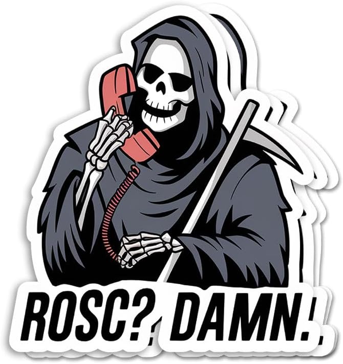 amn! Sticker - Funny Grim Reaper Medical Humor Die Cut Vinyl Decal