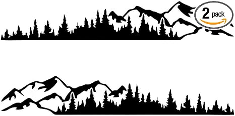 Mountain Tree Graphic Stickers For Windows, Cars, Trucks, Laptops, Etc