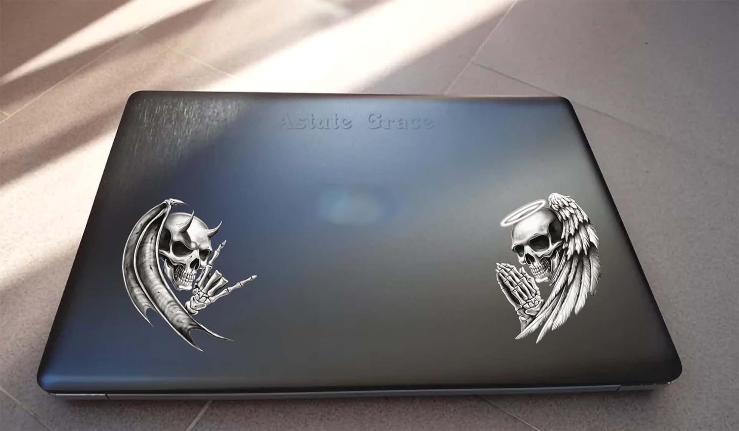 Pack Devil Death Skull Angel Life Skull Bumper Vinyl  Die Cut Vinyl Decal