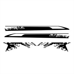Car Decal Bed Mud Splash Kit Graphic Decal Self-Adhesive Adjustable Gloss Sports Stripe car Sticker Decorative for Pickup Truck Body Sticker taildoor Vinyl Decal Accessories Die Cut Vinyl Decal