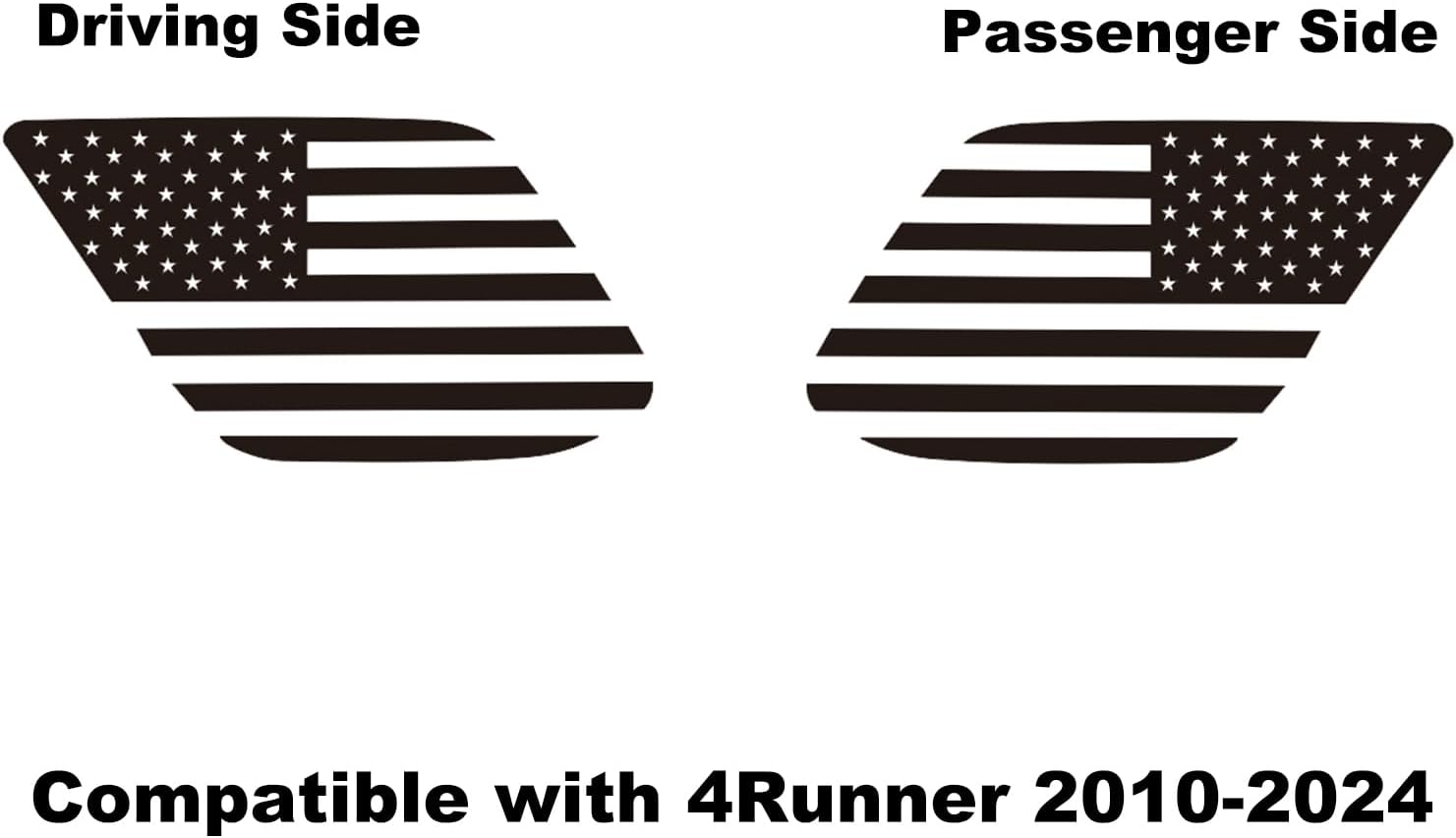 Rear Window American Flag Decal Fits Toyota 4Runner 5th Gen Die Cut Vinyl Decal