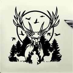 15cm Creative Deer Hunte Sticker Decals Cover Scratches Stickers on Motorcycle Car Decoration PVC Accessories Products Cute,  Die Cut Vinyl Decal