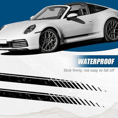 2Pcs Sports Racing Stripe Graphic Stickers, Die Cut Vinyl Decal