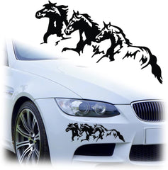 Car Decor Running Horse Sticker Decal, 2PCS Window Sticker for Vehicle, Self-Adhesive Waterproof Decal, Die Cut Vinyl Decal