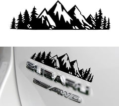SINGARO Vinyl Snow Mountain Tree Decal Sticker, Die Cut Vinyl Decal