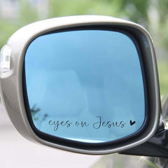 6 PCS Eyes On Jesus Mirror Decals, Die Cut Vinyl Decal
