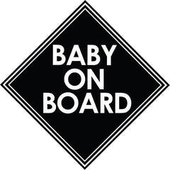 Baby On Board Car Decal, Die Cut Vinyl Decal