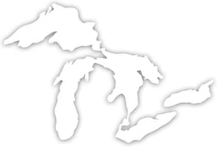 Great Lakes Michigan Sticker Car Window Decal Vinyl Bumper Sticker 6" Wide  Die Cut Vinyl Decal