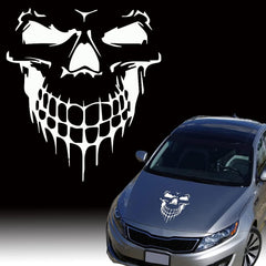 Reflective Silver Skull Decals and Stickers for Car Windows, | Die Cut Vinyl Decal