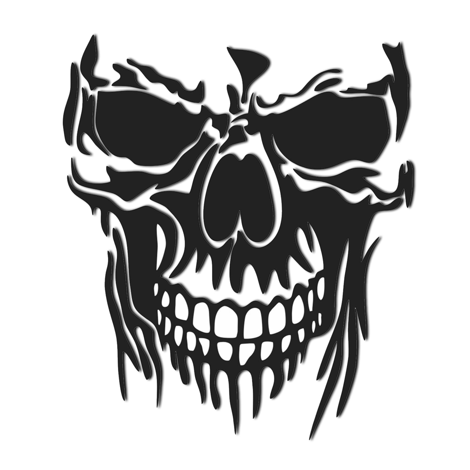 3D Skull Decals Car Hood   Die Cut Vinyl Decal