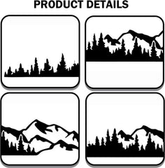 Mountains Tree  Die Cut Vinyl Decal