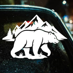 ar Mountain Decal – 7x7in Vinyl Car Window Sticker – White Outdoor Wildlife Animal Graphic for Truck, SUV, Laptop – Waterproof & Removable Die Cut Vinyl Decal