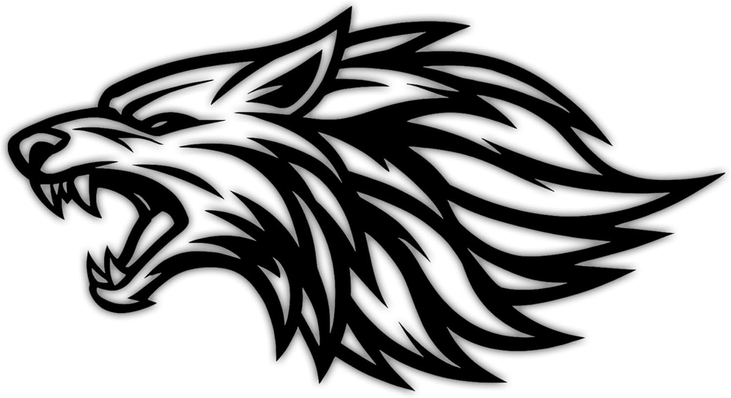 Wolf Car Wall Decal Van Wolf Tattoo Car Stickers Van Custom, Decal Car 7 Inches