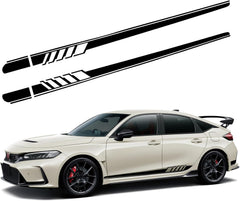 2 PCS Car Side Skirt Decals, 88.58" x 4.52" Long Stripes Stickers, PVC Auto Personalized Stickers, Waterproof Body Decoration, Universal for Most Cars, Trucks, SUVs Die Cut Vinyl Decal