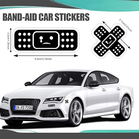Car Bandaid Sticker , Die Cut Vinyl Decal