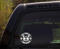 Tell Your Cat I Said Pspspsps Sticker [Made in The USA - 5"x5"] Funny Sticker Decal for Car or Truck Window or Bumper Die Cut Vinyl Decal