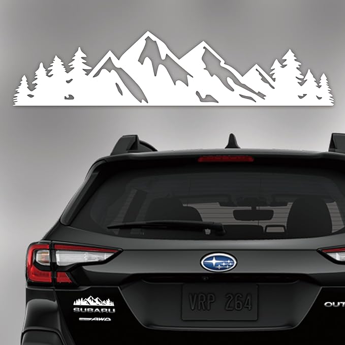 GRITKULTURE Snow Mountain Tree Decal Die Cut Vinyl Decal