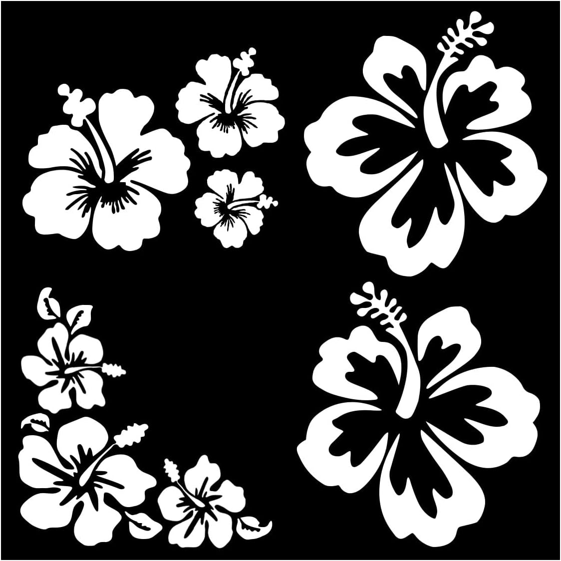 Hawaiian Hibiscus Flower Die Cut Vinyl Decal