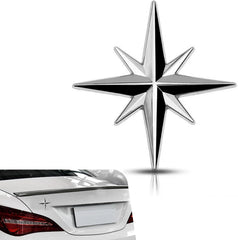 Bawkars Compass Octagonal Star Car Emblem Die Cut Vinyl Decal
