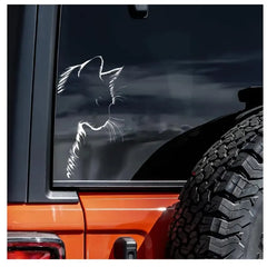 Cute Cat Vinyl Sticker, Peeking car Decals