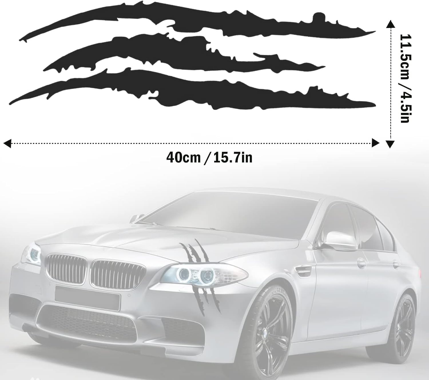 Claw Mark Decals for Cars,Headlight Car Sticker | Die Cut Vinyl Decal/ Bumper For Windows, Cars, Trucks, Laptops, Etc.