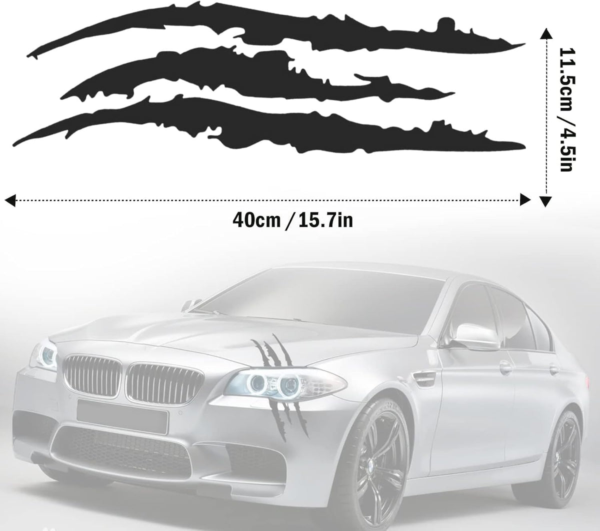 Claw Mark Decals for Cars,Headlight Car Sticker | Die Cut Vinyl Decal/ Bumper For Windows, Cars, Trucks, Laptops, Etc.