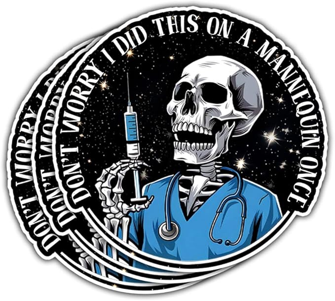 Don't Worry I Practiced This On A Mannequin Once Sticker Bumper For Windows, Cars, Trucks, Laptops, Etc.