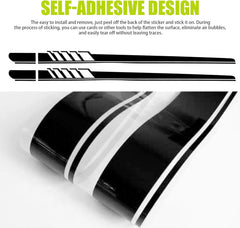 2 PCS Car Side Skirt Decals, 88.58" x 4.52" Long Stripes Stickers, PVC Auto Personalized Stickers, Waterproof Body Decoration, Universal for Most Cars, Trucks, SUVs Die Cut Vinyl Decal