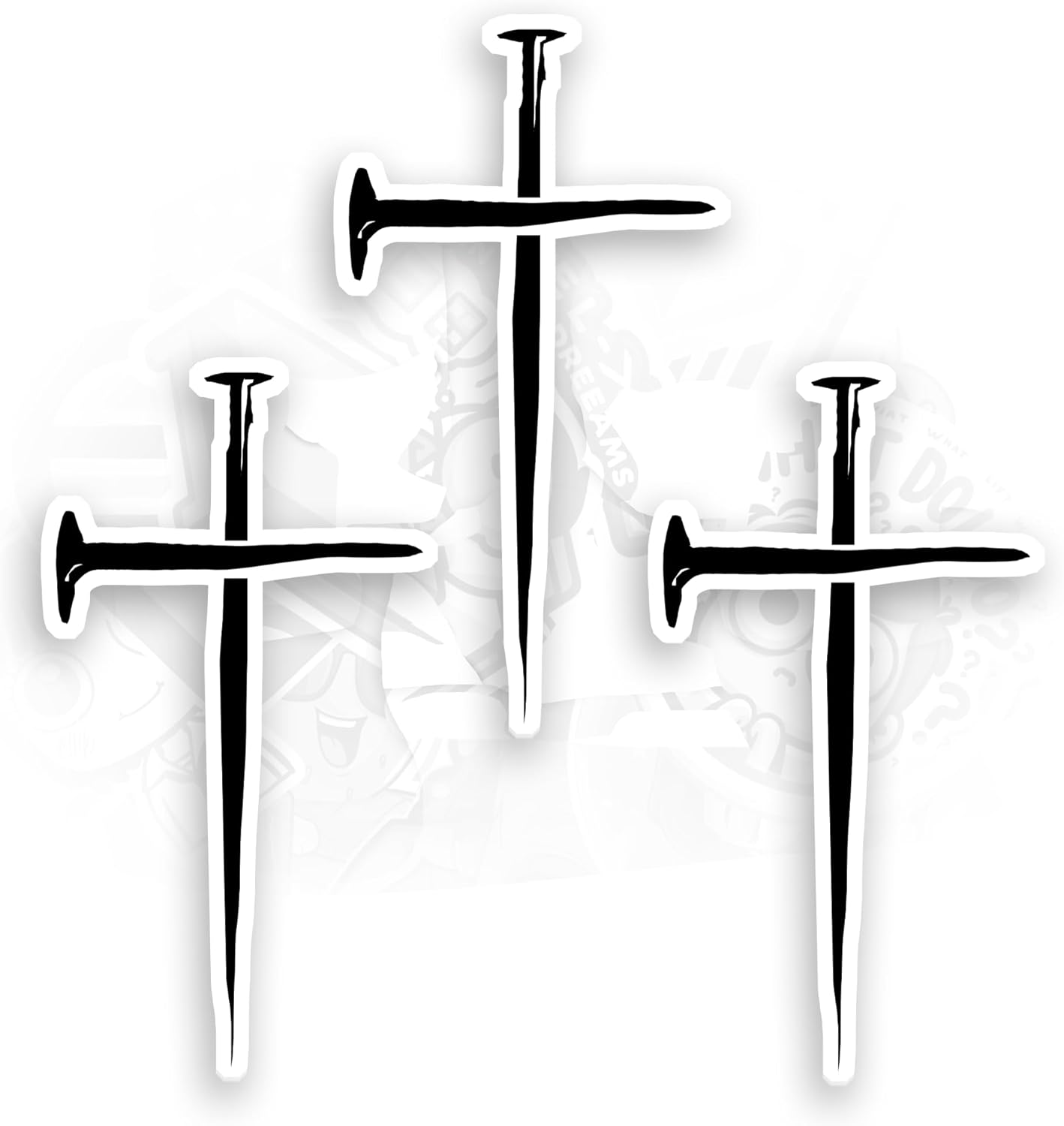 Cross Sticker Kindle Stickers Book Stickers Aesthetic, Meme Cute Vinyl Stickers for Phone Laptop Computer Accessories Water Bottle Journal BookTok Funny Car Decals Waterproof  Die Cut Vinyl Decal