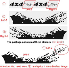 2pcs 74.8'' Universal Racing Stripes Car Decals 4x4 Waves Graphics Vinyl Stickers Waterproof Car Door Body Side Stickers Decals Decorations for Truck Pickup SUV Vehicles  Die Cut Vinyl Decal