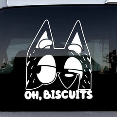 5pcs OH, Biscuits Car Decal  Die Cut Vinyl Decal
