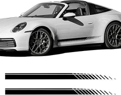 2Pcs Sports Racing Stripe Graphic Stickers, Die Cut Vinyl Decal