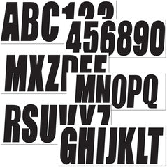 Black Marine Boat Sticker, Die Cut Vinyl Decal