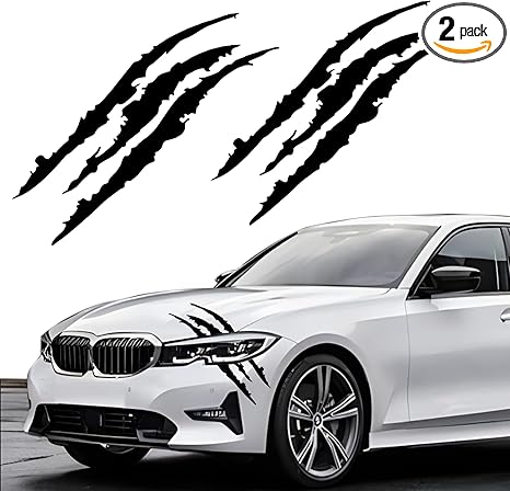 2PCS Claw Mark Decals for Cars , Die Cut Vinyl Decal