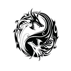 Yin yang Dragon Die Cut Vinyl Decal