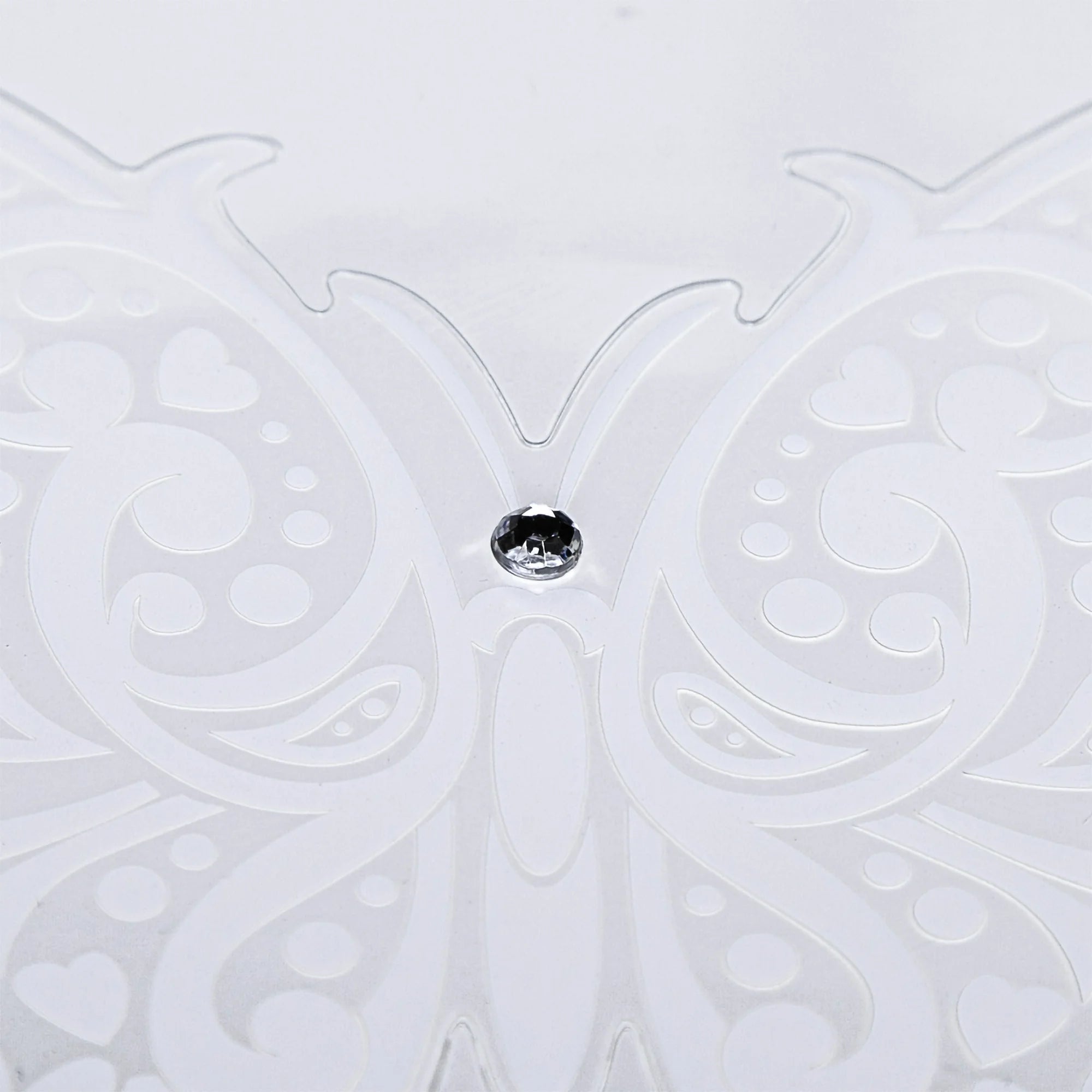 Auto Drive Rhinestone Butterfly Vinyl Vehicle Decal, White  Die Cut Vinyl Decal/ Bumper For Windows, Cars, Trucks, Laptops, Etc.